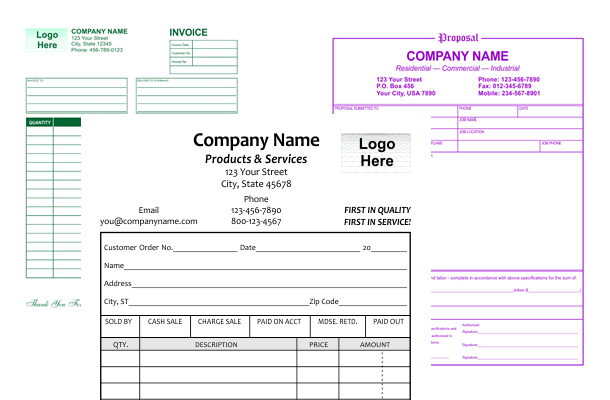 Free Business Forms Templates